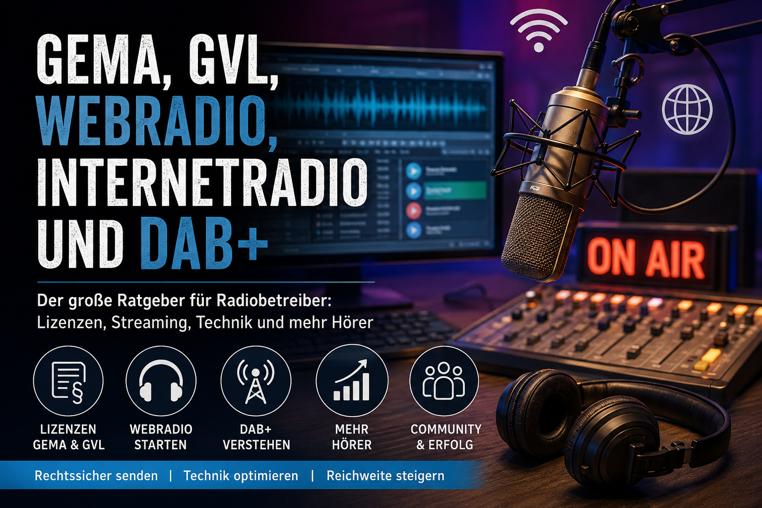 GEMA & GVL erklärt – Der große Leitfaden für Webradio, Internetradio und DAB+